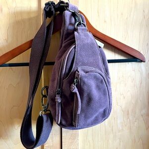 Free people purple suede backpack